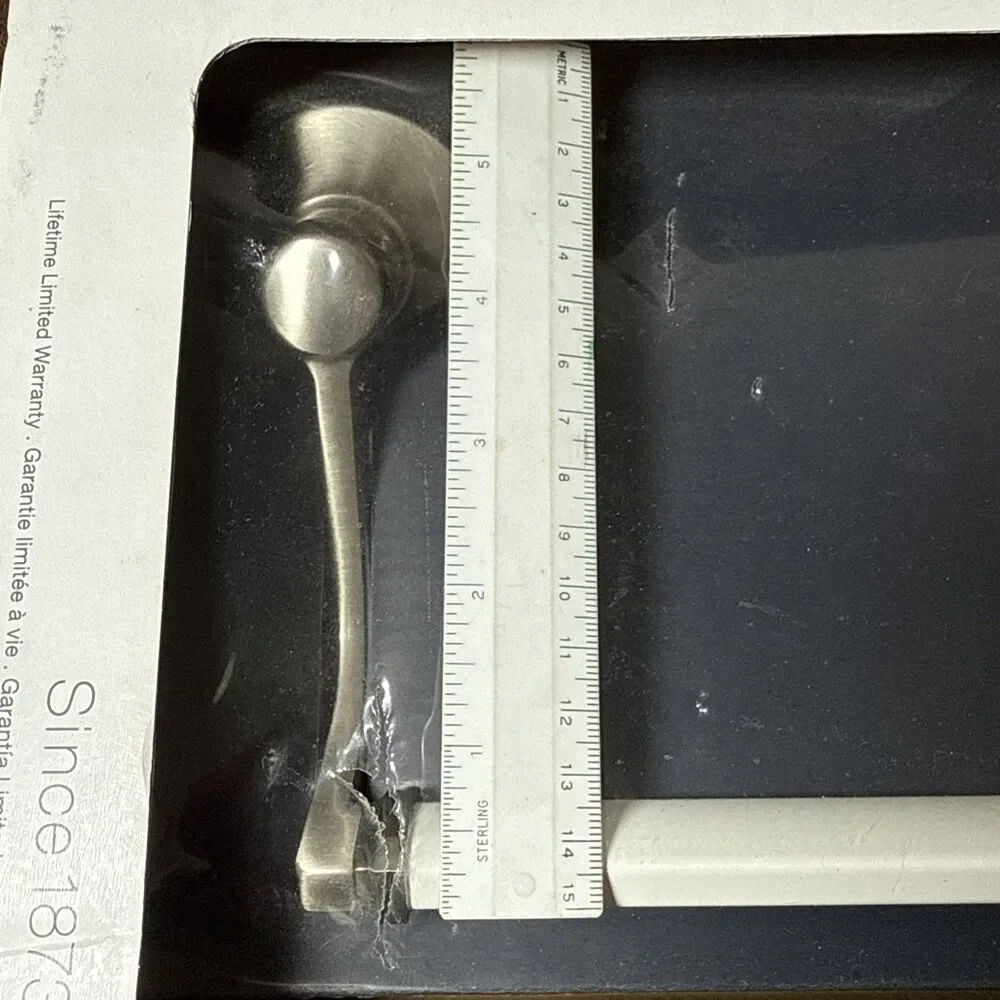 KOHLER BANCROFT Hand Towel Holder Brushed Nickel / Silver with White Bar NEW